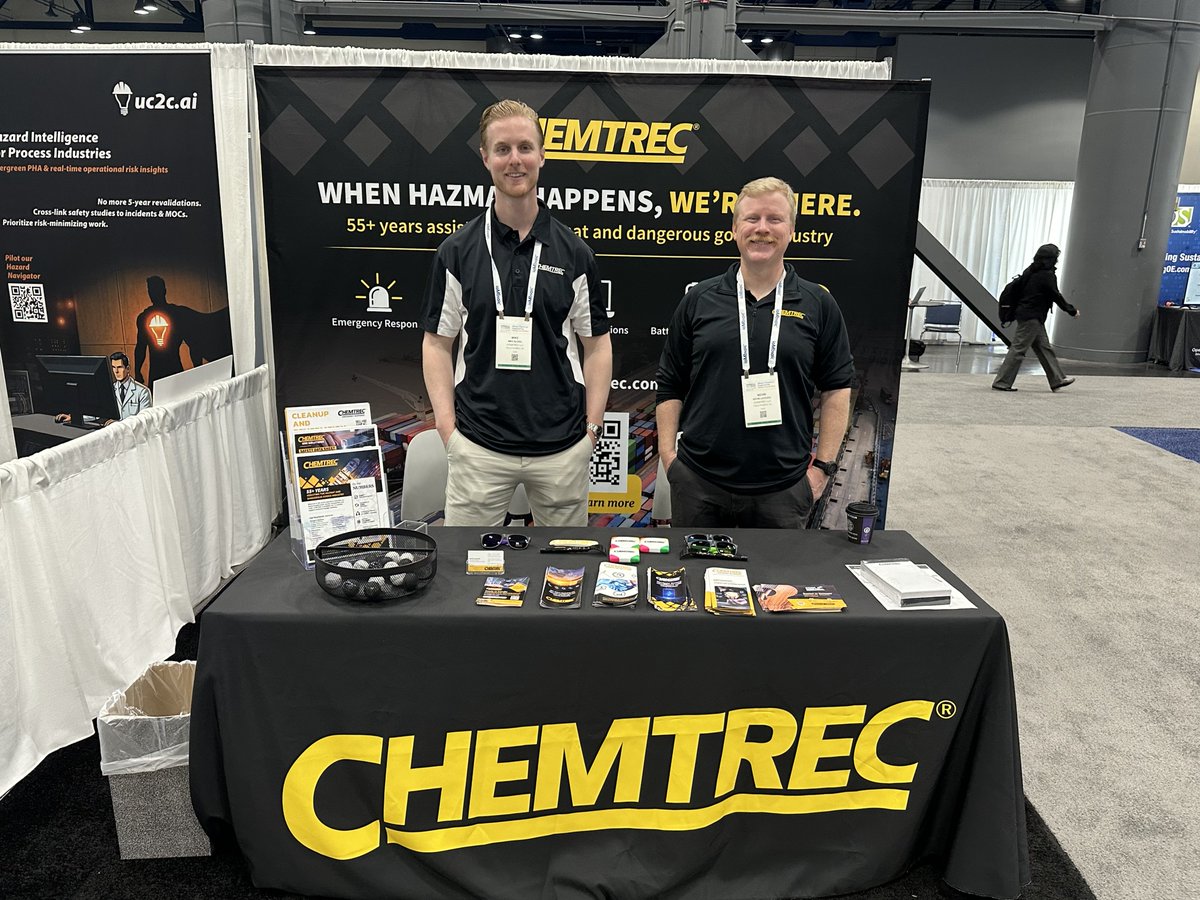 chemtrec's tweet image. 📍 We’re live today at the 2026 AIChE Spring Meeting &amp;amp; 22nd Global Congress on Process Safety in Houston! If you’re attending the conference, stop by Booth #525 to connect with our team!

🔗 Learn more: okt.to/pzUERd

#AIChE #ProcessSafety #EmergencyResponse