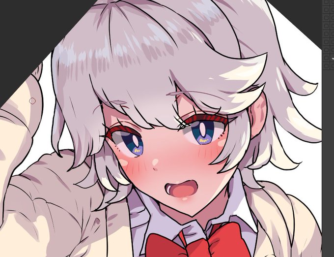 本日更新予定、FANBOX,Fantia限定イラスト、基本部分まで。久々の子の、初お披露目の「ふだん(?)のすがた」。仕上げと差分を用意してこのあと公開予定です。また、そのあとで「制作メモ++」も更新予定です。 