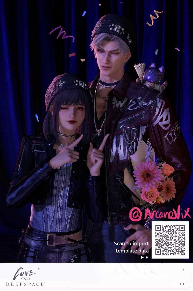 ArcaneVix's tweet image. Sylus Birthday QR Templates A Thread: 🏍️