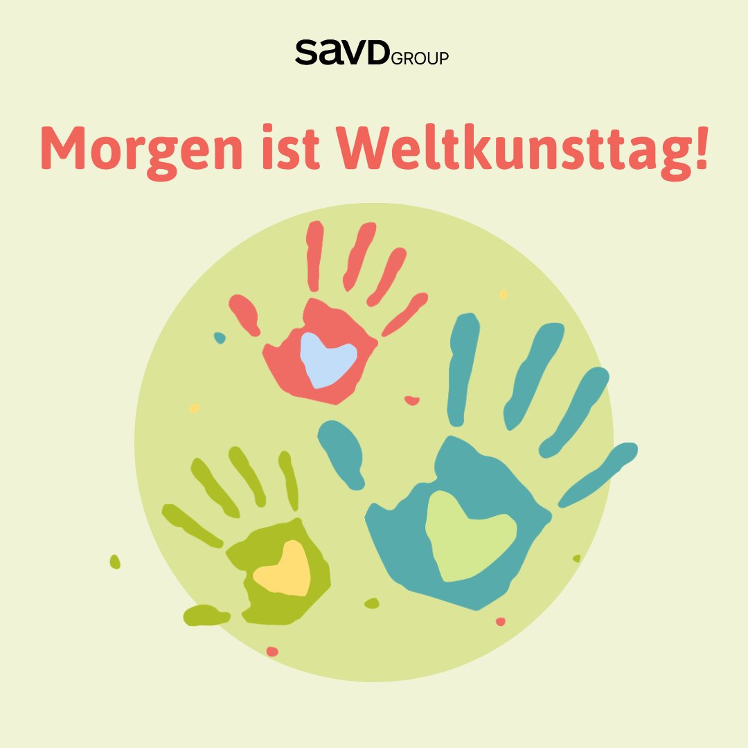 🎨 Morgen ist Weltkunsttag 🎨
Kunst begegnet uns in Bildern, Worten, Gesten und Klängen. Sie eröffnet Perspektiven, schafft Verbindung und wirkt oft dort, wo Sprache allein nicht reicht. Ein schöner Anlass, morgen bewusst hinzuschauen – oder zuzuhören. ✨

#Weltkunsttag #savd