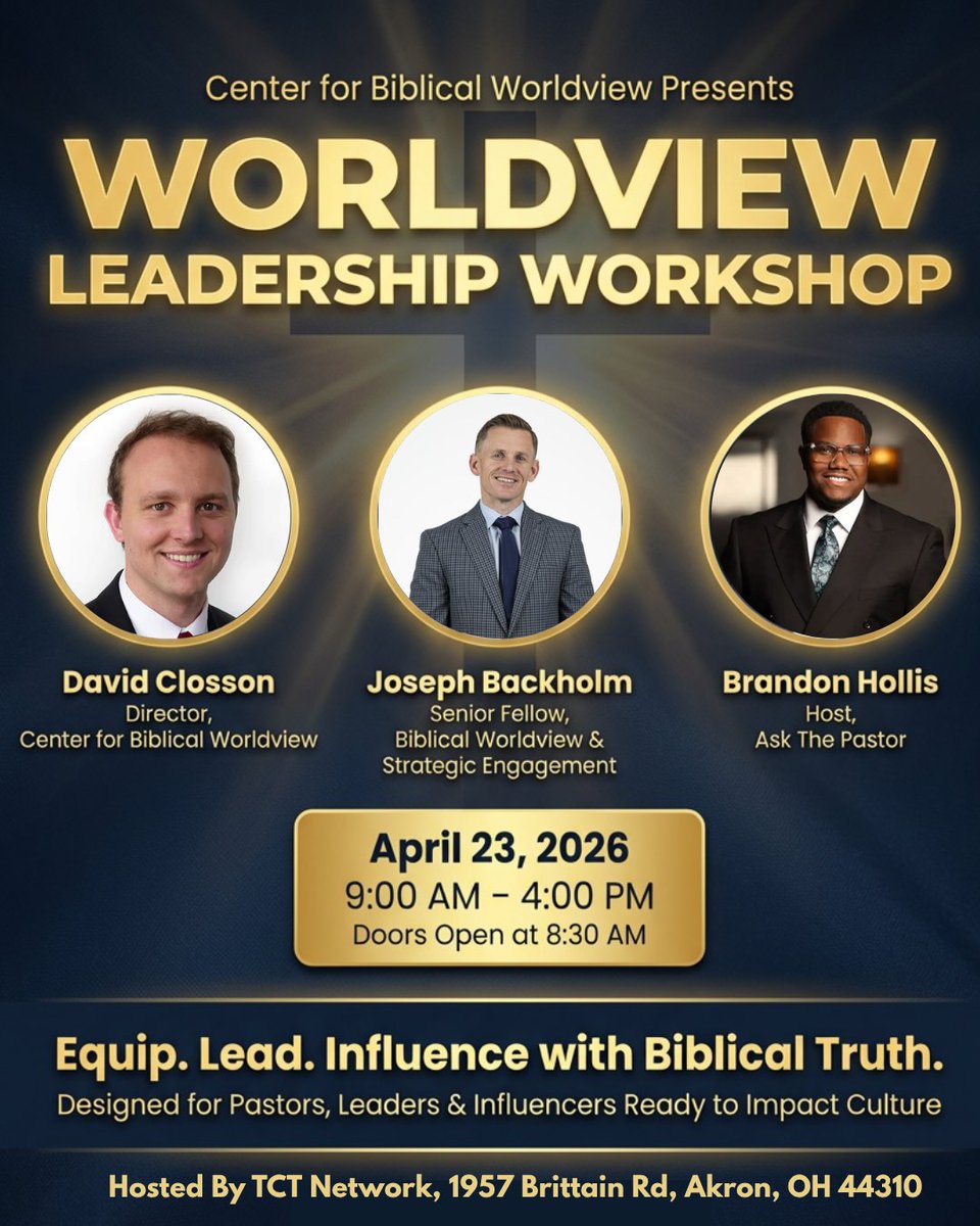 Pastors &amp; leaders...join us April 23 at TCT Akron.

✨ Opening session: Brandon Hollis Host of Ask the Pastor

Free event. Lunch included. Limited seats.
👉 Reserve your spot: hubs.ly/Q04bXR6z0