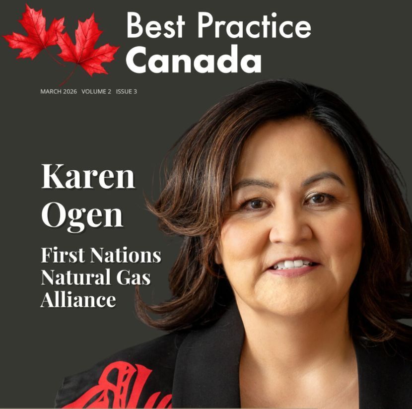 FNNGAlliance's tweet image. Alliance CEO Karen Ogen is interviewed by Best Practice Canada: There’s strong demand for Canadian #LNG, and ‘we’re seeing #FirstNations become active participants in the economy.’ Read pages 5-7 at bit.ly/3Oe2BbV