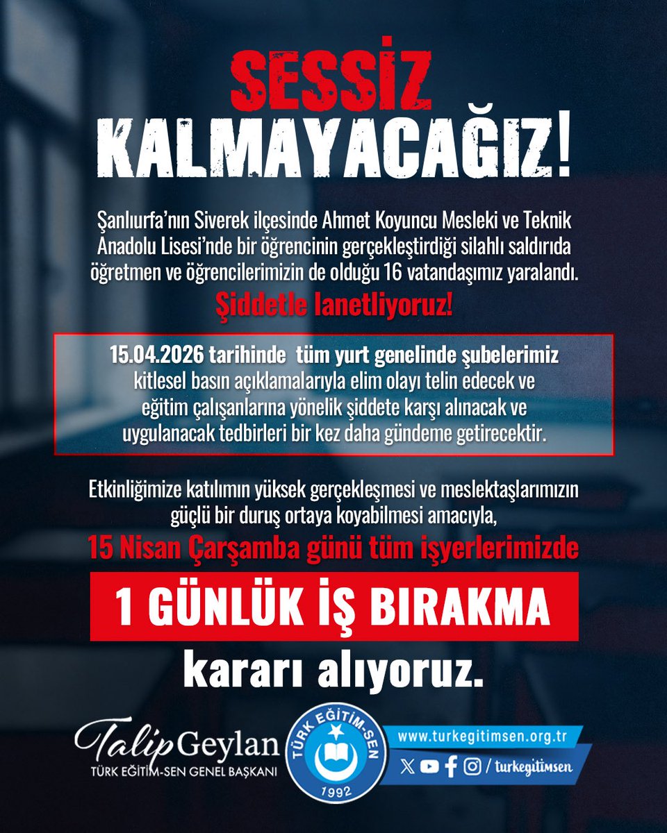 turkegitimsen's tweet image. Sessiz kalmayacağız!!!