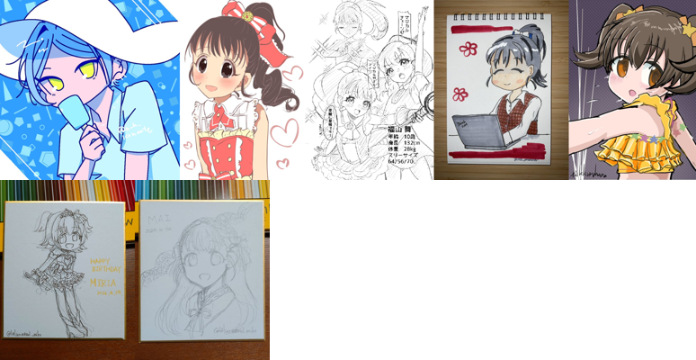 デレマス深夜の真剣お絵描き60分1本勝負3 tweet media