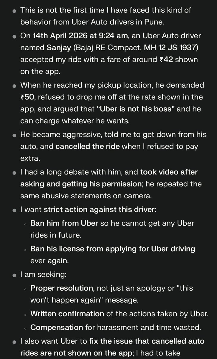 iampbdawn's tweet photo. @MMVD_RTO @Uber_India @UberIN_Support Please atleast now high time to take action against Auto/cab drivers in #Pune They are looting us with #metercharges #highfare everyday. Not the first time I am facing such issue here in Pune but it's now become a norm. They do not have fear! https://t.co/9CZy93Mf9X