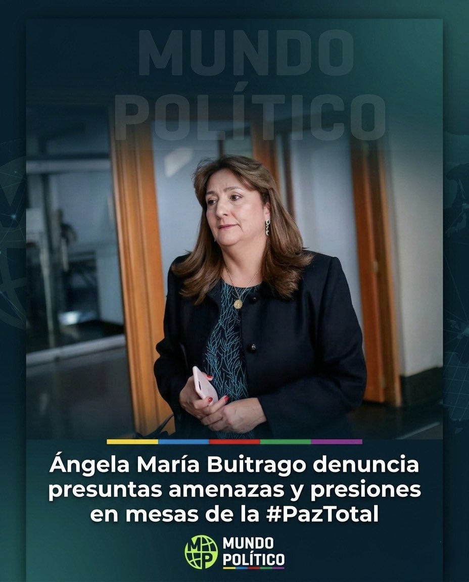 MundoPoliticoCo's tweet image. 🚨 #ATENCIÓN
Ángela María Buitrago denuncia presuntas amenazas y presiones en mesas de la #PazTotal

📲 Asegura que recibió intimidaciones vía WhatsApp
⚖️ Cuestiona privilegios a criminales
🏛️ Advierte irregularidades en cárceles como Itagüí

¿Se está desbordando el proceso?
