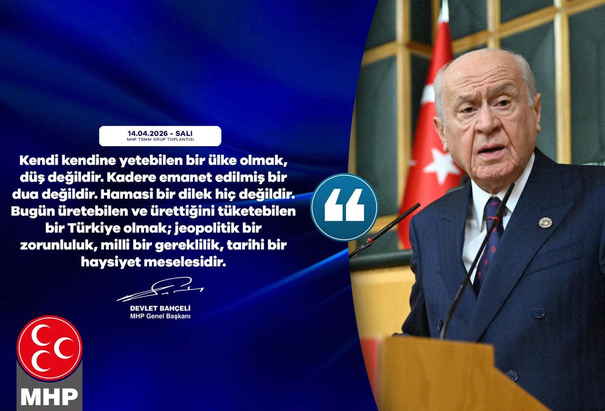 Kendi kendine yetebilen bir ülke olmak, düş değildir. Kadere emanet edilmiş bir dua değildir. Hamasi bir dilek hiç değildir. Bugün üretebilen ve ürettiğini tüketebilen bir Türkiye olmak; jeopolitik bir zorunluluk, milli bir gereklilik, tarihi bir haysiyet meselesidir.