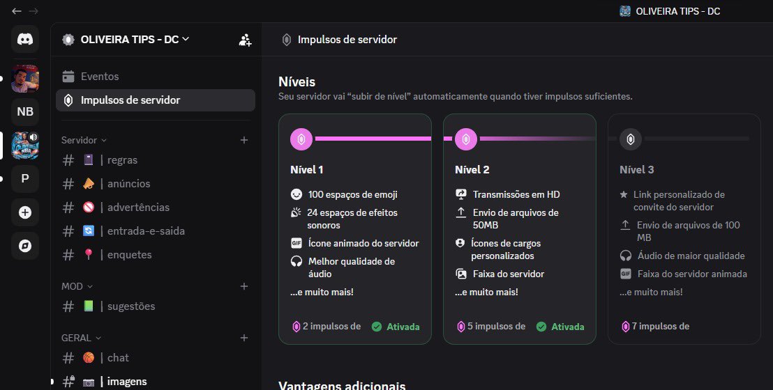 O servidor do Discord da nossa comunidade VIP está lindo, organizado e ...