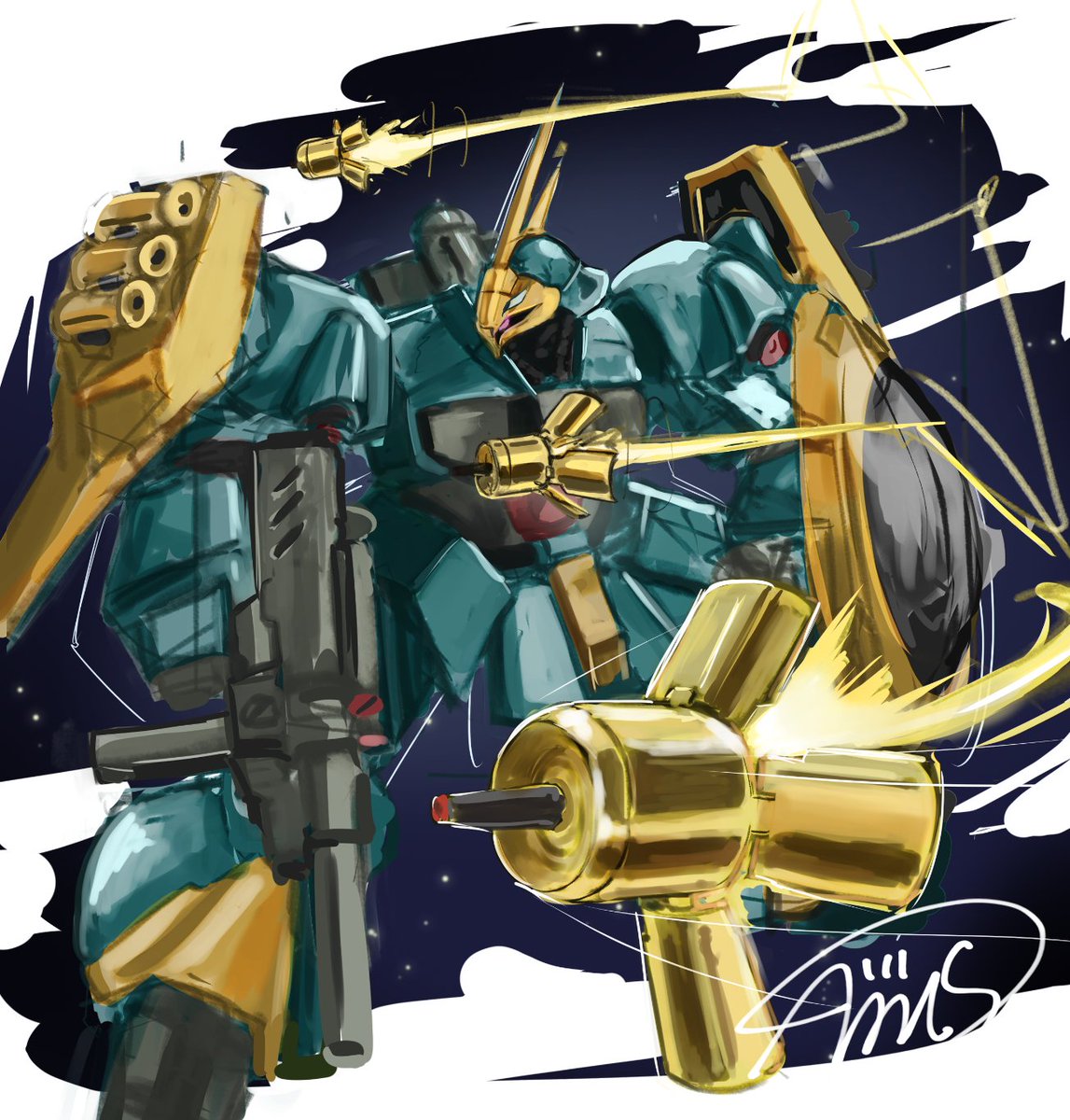 amakasaxxx1's tweet photo. ヤクト・ドーガ(ギュネイ機) https://t.co/Gg7MkKDTEF