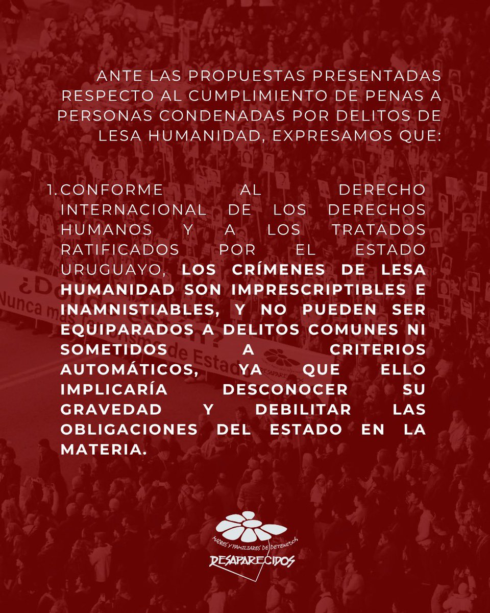 famidesa's tweet photo. 🗣️Frente a intentos de relativizar los crímenes del terrorismo de Estado y abrir paso a la impunidad, respondemos con más organización, más compromiso y más presencia. Porque lo que está en juego no es la democracia que construimos todos los días. https://t.co/SSGwuhDuT0