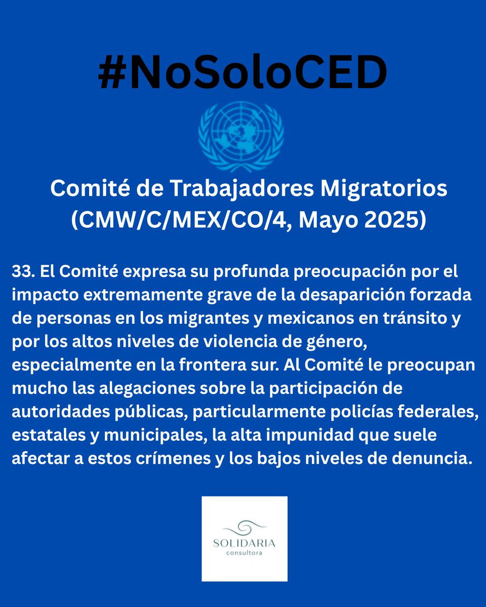 solidaria_sc's tweet photo. No sólo el Comité contra las Desapariciones ha expresado preocupaciones sobre las desapariciones en México. Casi todos los órganos de tratados internacionales de derechos humanos también.  #NoSoloCED #CED #Desapariciones
@ONU_derechos @UNTreatyBodies 1/2 https://t.co/VP91drdWxC