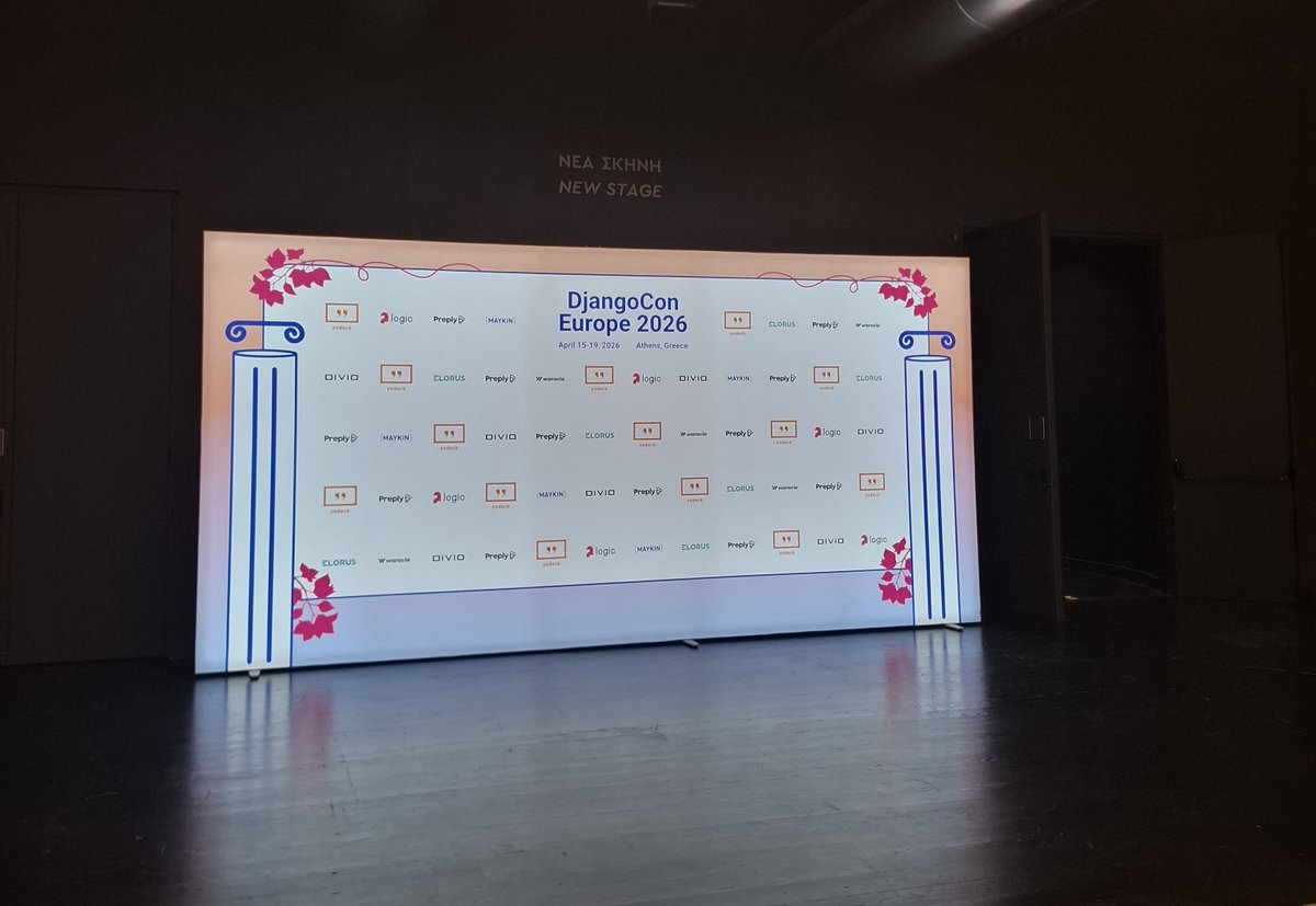 DjangoConEurope's tweet photo. Pre-game preparations are on fire!β€οΈβπ₯π¬π·
Can't wait to see you all tomorrow for the first day of DjangoCon Europe 2026! Reminder: registration opens at 9 AM.
πVenue details: https://t.co/DR4u7ntHDi
#djangocon #djangoconeu2026 https://t.co/p7Nj0mudAV