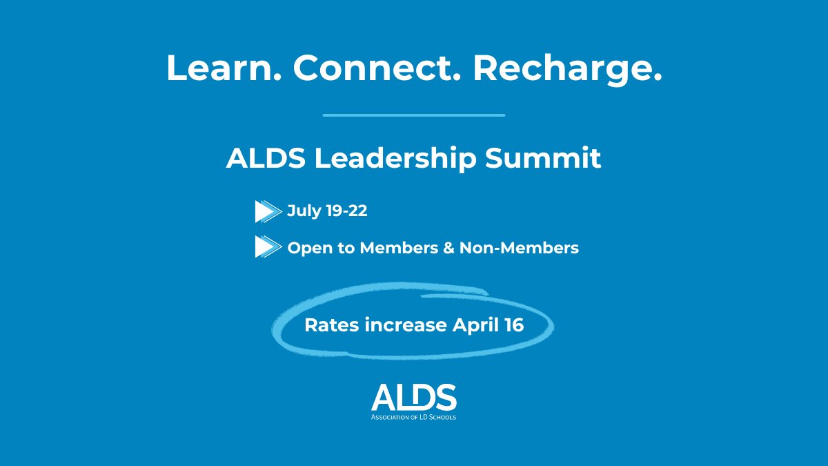 Association of LD Schools (ALDS) tweet media