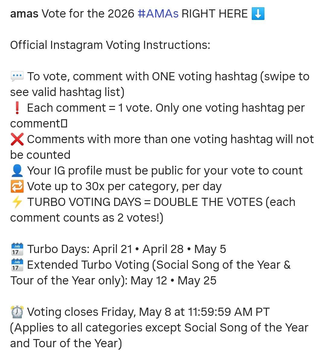 01Btsxarmy's tweet photo. 🤳 | INSTAGRAM VOTING

✅ IG profile must be public
✅ Can vote 30x per category per day
❌ DO NOT COMBINE HASHTAG

The exceeding votes will be counted as INVALID VOTES!

🗳️Kpop Artist + Summer Link: https://t.co/glsE33BM15 

🗳️AOTY link:
https://t.co/3JjCelNXm0 https://t.co/NZ5mzsioUw