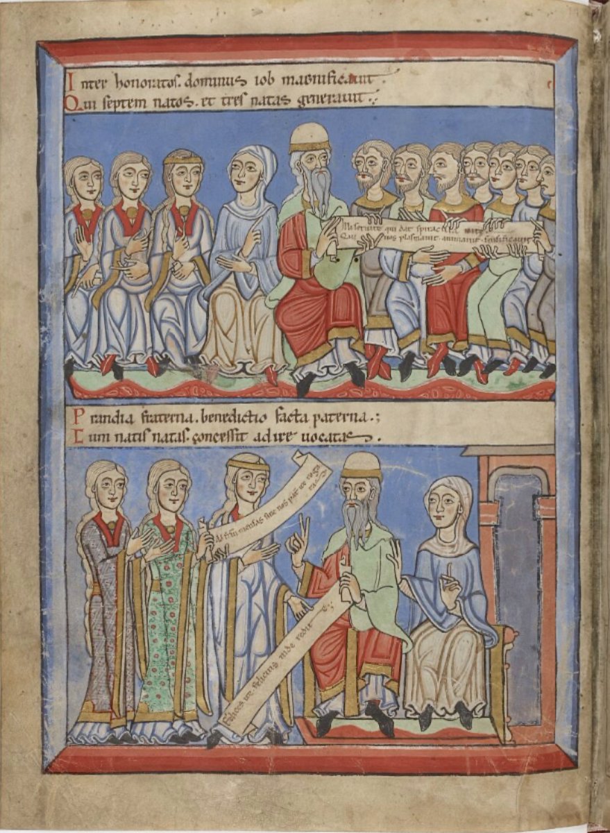 red_loeb's tweet image. Job in good times and testing times

BnF MS Latin 15675; Gregorii moralium in Iob; c.1176-1200; ff.2v, 4r, 5r, 5v @GallicaBnF