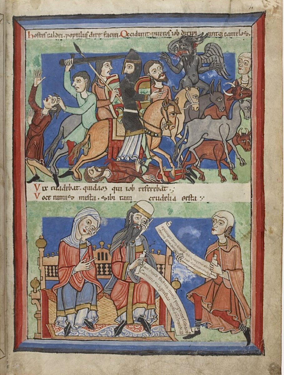 red_loeb's tweet image. Job in good times and testing times

BnF MS Latin 15675; Gregorii moralium in Iob; c.1176-1200; ff.2v, 4r, 5r, 5v @GallicaBnF