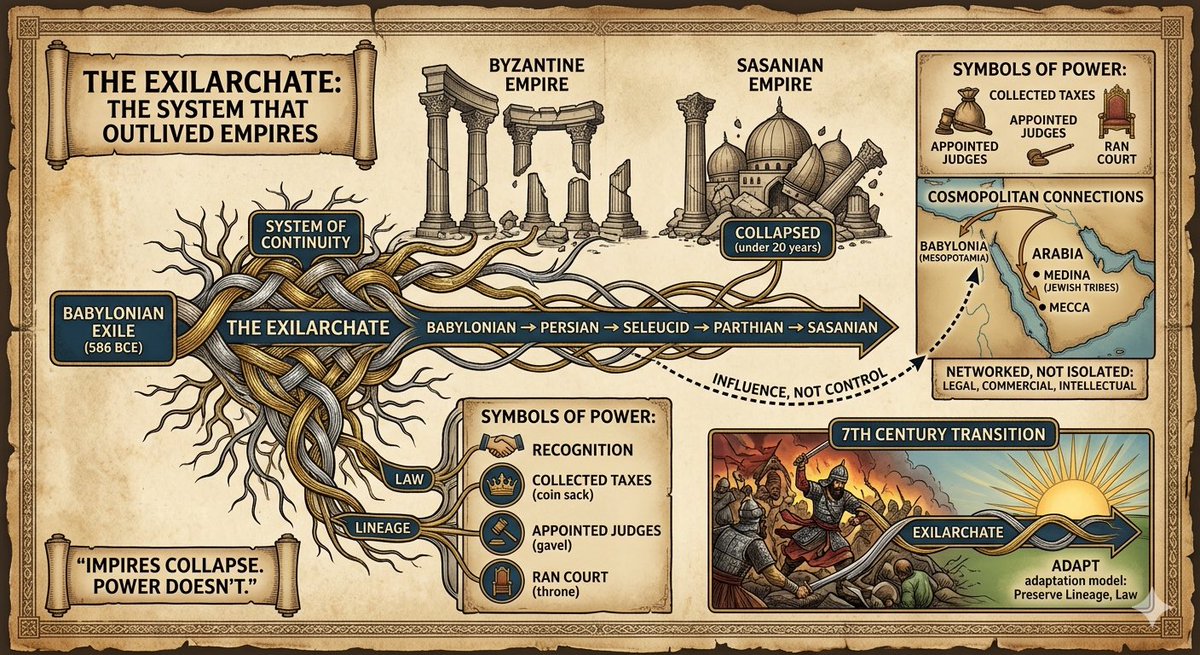 AlexBennettAB's tweet photo. The Exilarchate: The System That Outlived Empires

⸻

Thread https://t.co/IM4SeYZTH9