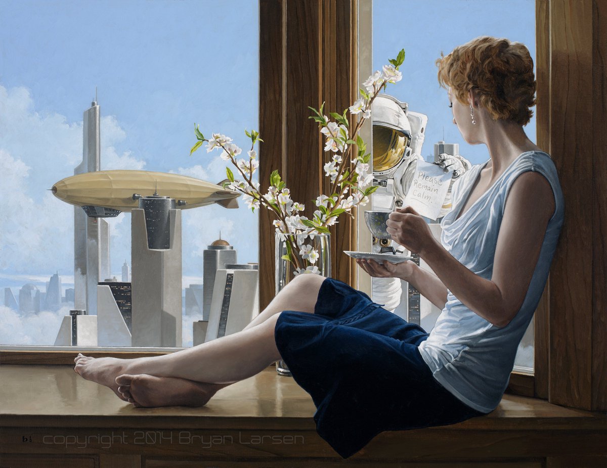 BryanLarsenArts's tweet photo. GM!

How it started    vs.   how it ended...

The random comment that lead to one of my personal favorite paitnings.

'Please Remain Calm' 26x20 inches, oil on linen https://t.co/cNr57l2jka
