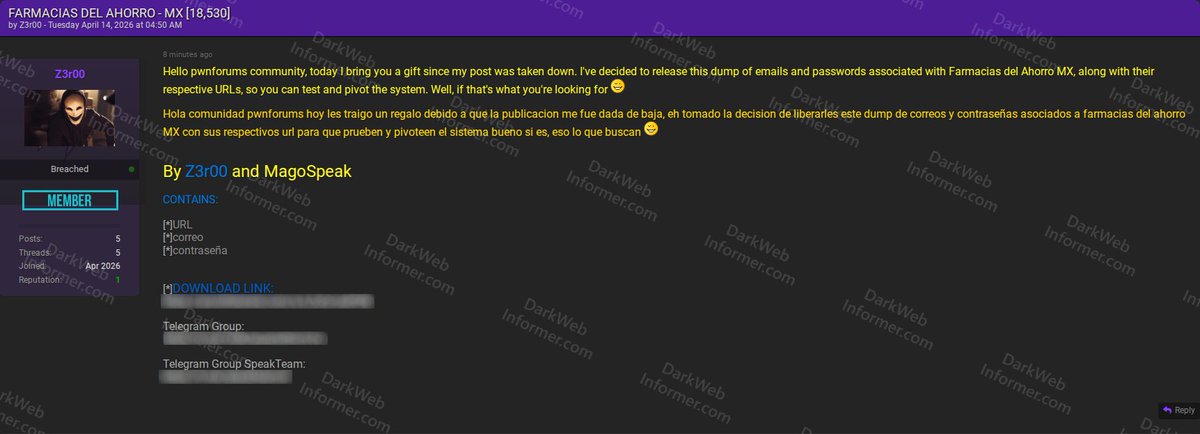 Dark Web Informer tweet media
