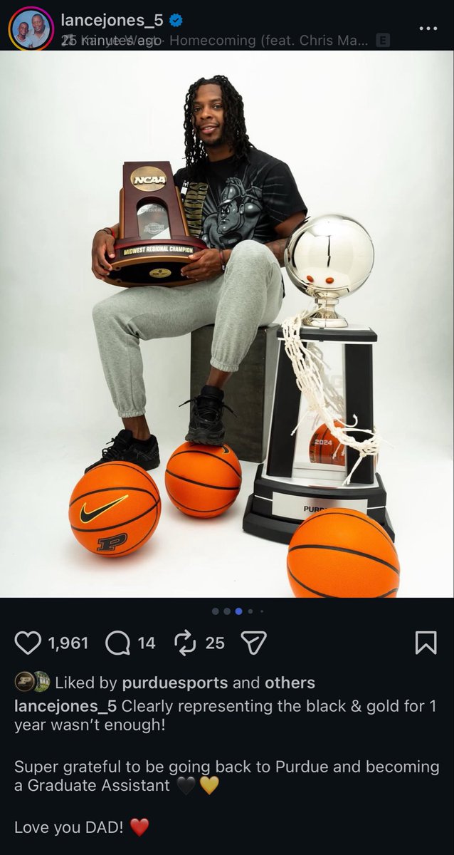 BoilerBurner1's tweet image. Lance Jones is BACK!! 💛🖤