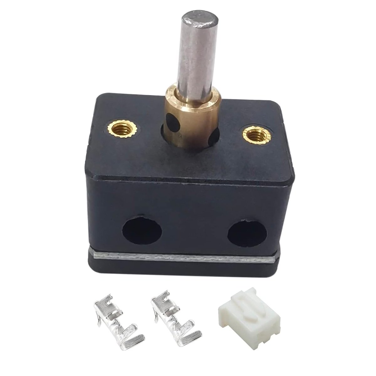 PenpenNisiki's tweet image. ＃Voron
＃Trident
Z_リミットスイッチ、エンドストップなんだけど、5×30のピンが問題で・・・この為に１０本買わないと😅

えっとVoron Tridentのノズルを接触させてZ軸のリミットスイッチとする部品なんですがね思案中
左がAmazonで売られてる物で
右がCAD上のリミットスイッチ