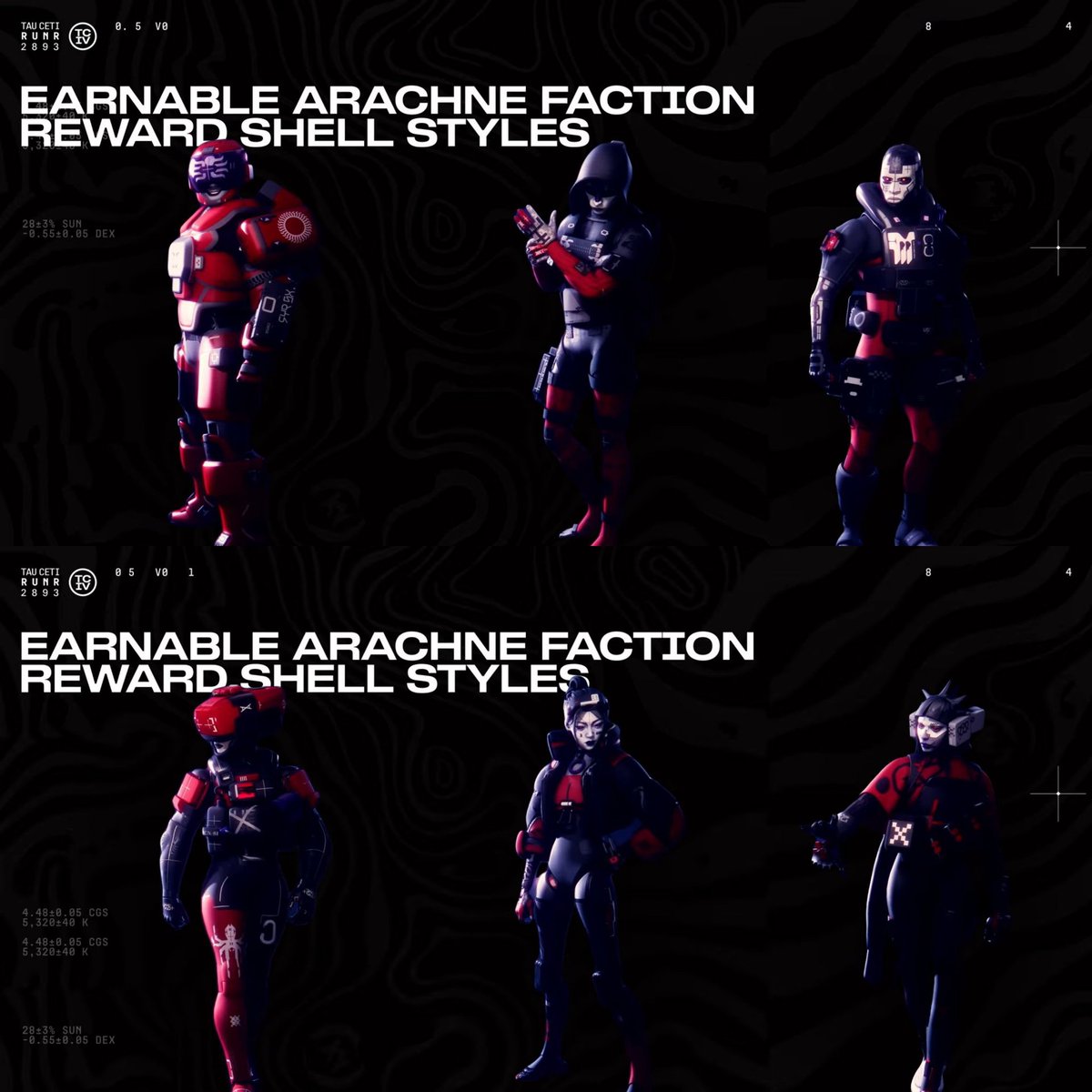 TauCetiGG's tweet image. ‼️New Arachne Faction skins

How to unlock: Codex