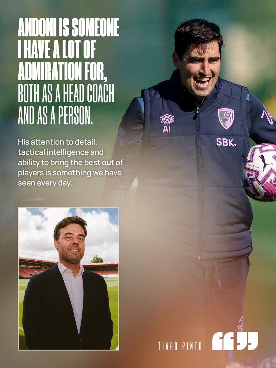afcbournemouth's tweet image. Our Head of Football Operations Tiago Pinto speaks on Andoni's decision to depart #afcb 🤝