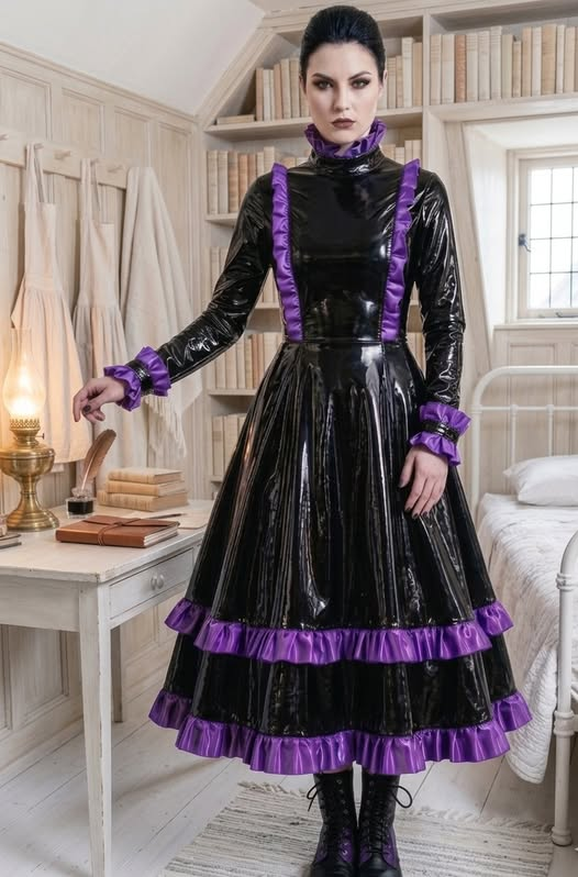 Littline1's tweet image. 📷 Custom-Made Long Maid Outfit 📷
📷 Price: 199 USD + Shipping
📷 Sizes: XS to 6XL (Custom fit available)
📷 DM us to place your order
#MaidOutfit #CustomMade #HandmadeFashion #PVCFashion #SatinStyle #CosplayOutfit #FetishFashion #PlusSizeFashion #TailorMade #UniqueStyle