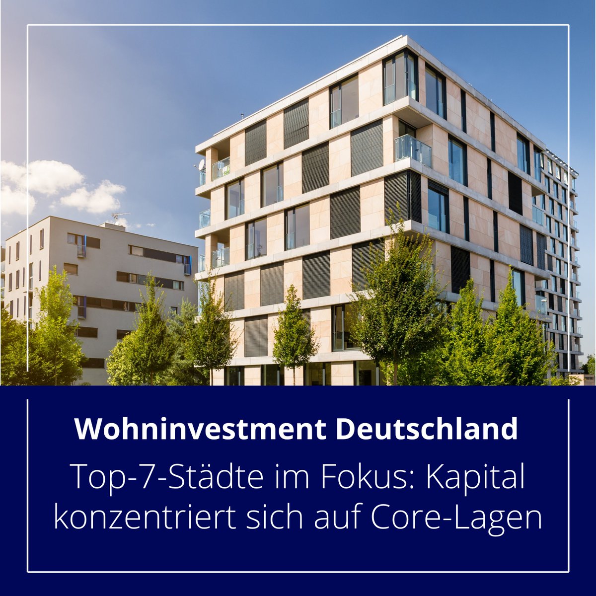 ColliersGermany's tweet photo. Der deutsche #Wohninvestmentmarkt ist mit verhaltener Dynamik ins Jahr 2026 gestartet. Mit einem Transaktionsvolumen von 2,1 Mrd. Euro lag das Ergebnis im ersten Quartal unter dem Vorjahresniveau.

Trotz des herausfordernden Marktumfelds bleibt die Nachfrage weiterhin robust. https://t.co/sQtTzGg3Ui