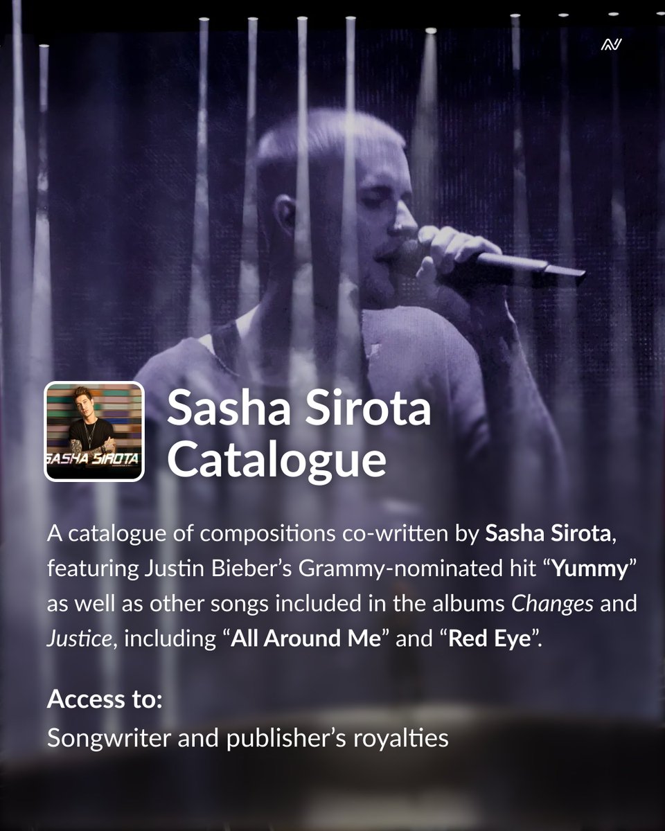 anotemusic's tweet photo. Another is the Sasha Sirota Catalogue, which includes songwriter royalties from Justin Bieber’s Grammy-nominated hit “Yummy”, as well as other tracks connected to his albums Changes and Justice. https://t.co/n2lL8YUUss