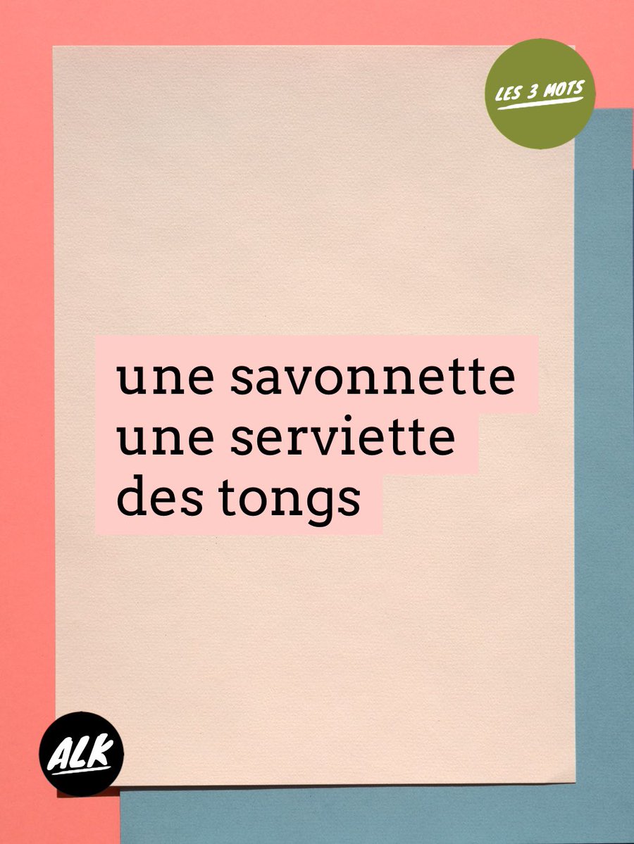 alk_info's tweet image. Les 3 mots 

Voici trois mots à utiliser pour construire une phrase. Vous avez carte blanche.

Here are three words you have to use to build a sentence. You have carte blanche.

#learnFrenchwithArnaud #create #practice