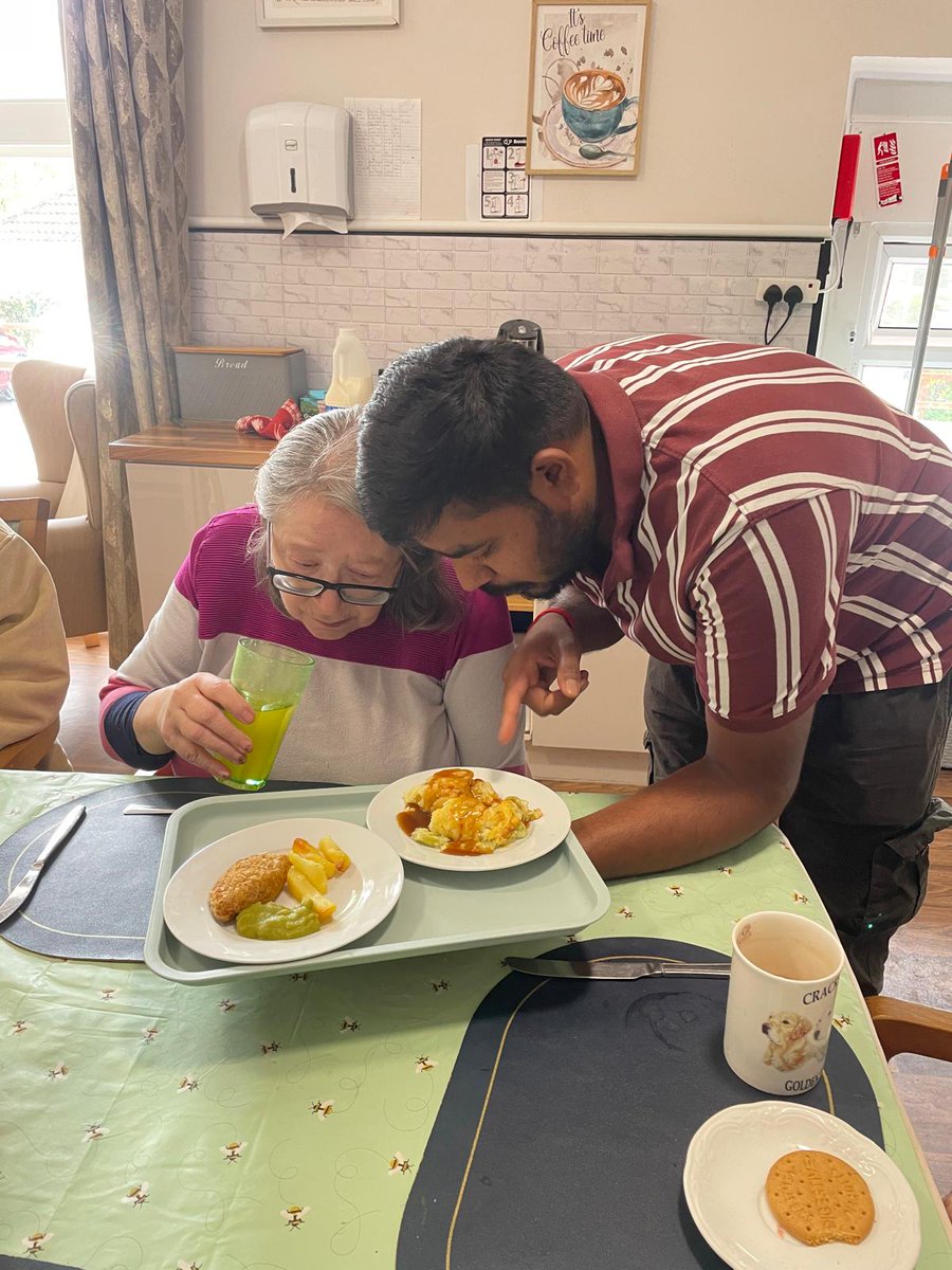 FromeNHome's tweet photo. Fresh nails catching the light by the window, a game of bingo mid-way through, and lunch taken at a steady pace. George showed off his prize, while our new pets corner is ready to explore!
Just a normal day. 🐾

#frome #somerset #adultsocialcare #dementiacare https://t.co/SZ2XR3i3Ak