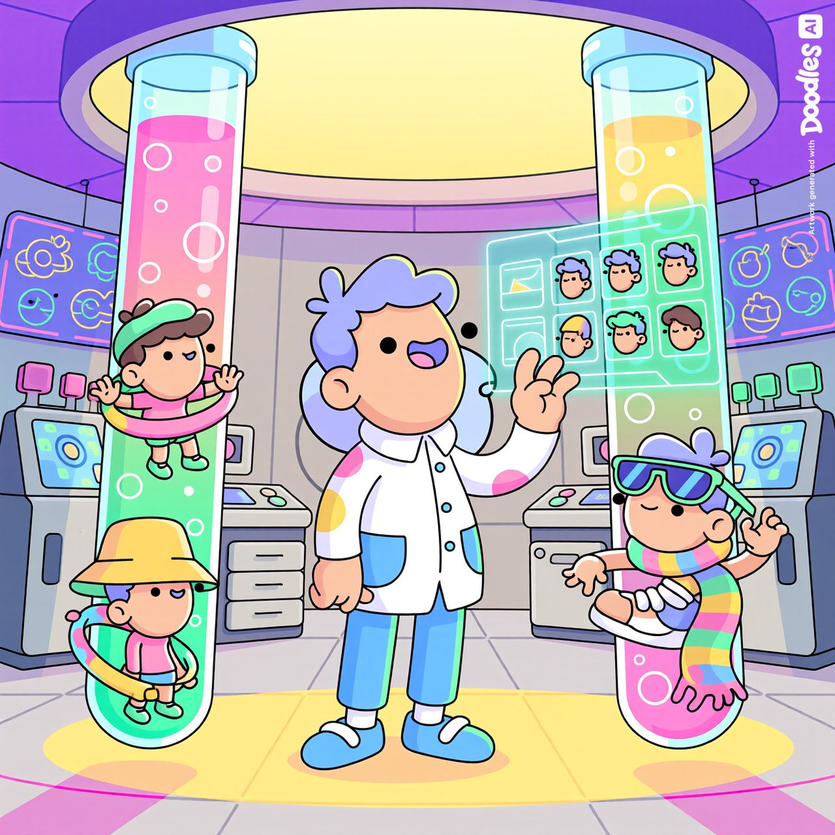 In the <a href="/doodles/">doodles</a> Lab, identity isn’t found — it’s created.

Every color, every trait, every version… all starts here. 🌈

Welcome to the future of creativity