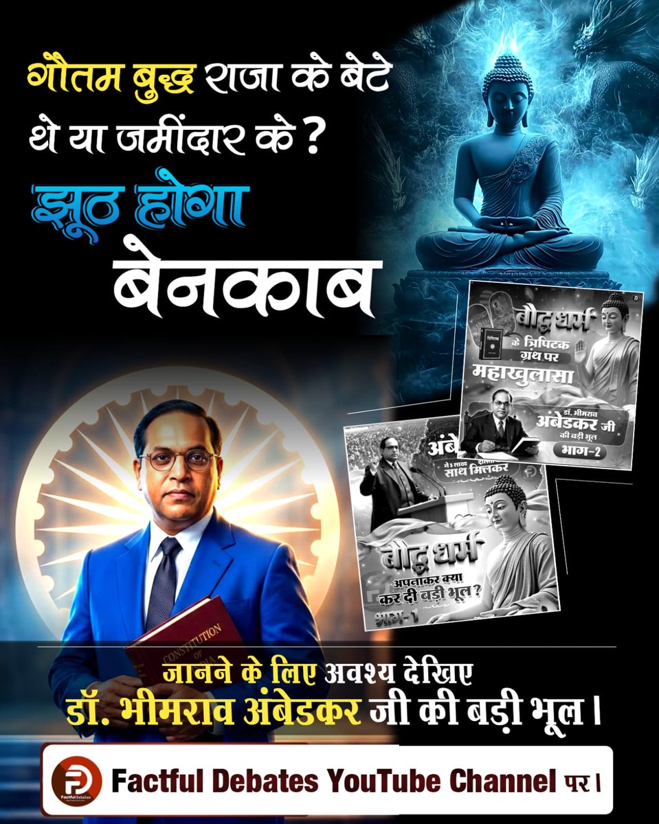 #डॉBRअंबेडकरजी_की_बड़ीभूल
Factful Debates YtChannel
 क्या गौतम बुद्ध को था कोई ज्ञान? जानने के लिए अवश्य देखिए डॉ. भीमराव अंबेडकर जी की बड़ी भूल | भाग - 2 Factful Debates यूट्यूब चैनल पर