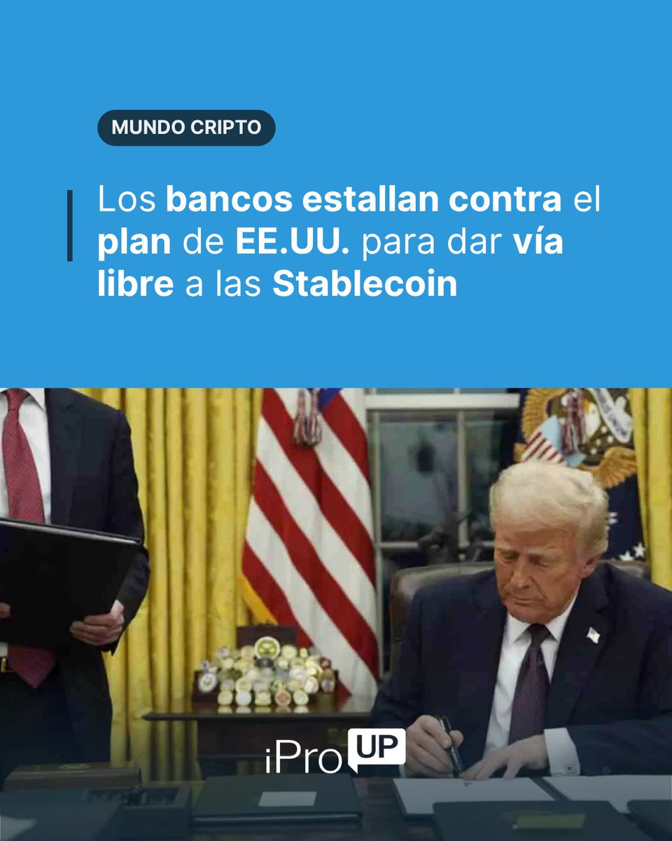 iproup's tweet image. 💰 La regulación de las stablecoins en EE.UU. abre un nuevo frente de tensión entre el sistema financiero tradicional y el ecosistema cripto.

📲 Lee la nota completa en el primer comentario 👇

#Stablecoins #Cripto #Bancos