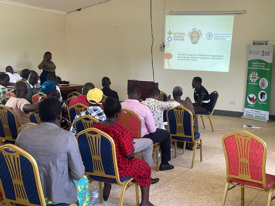 ehconsult's tweet photo. Today, Action Against Hunger, in partnership with FAO &amp; EHCAI, held an inception meeting at the district hall. In attendance: Camp Commandant Amaruva Manza, LC5 Edith Adyeeri, Asst. CAO, and other key stakeholders. https://t.co/c29qjJSUpc
