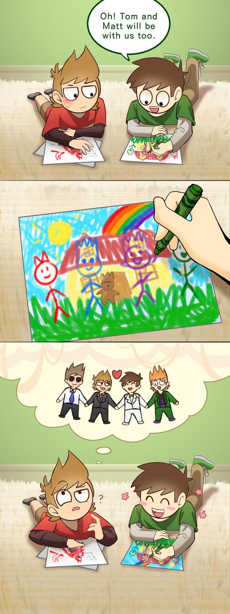 lalilypad's tweet image. Roommates #Eddsworld #Edd #Tord #Matt #Tom