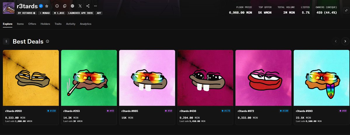 Yaki_fomoArt's tweet image. NFT on @monad 

I see team already r3tards