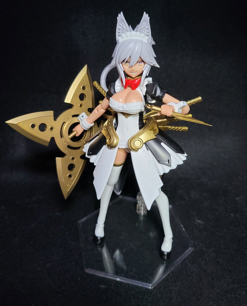 n89blcat's tweet photo. GuiltyPrincess 罪姫 メイドロイド•クオン
褐色ケモミミアサシン姉御メイド!
属性多い🤣
でも大好きな属性😁でめっさすこ❤
このシリーズ、可動あんまりだけど作りやすくて可愛いのでめっさオススメ👍
美プラ初心者さんにも是非ですわぁ😆
#罪姫
#GuiltyPrincess
#美プラメイドさん倶楽部 https://t.co/Lt6CTTPfJU