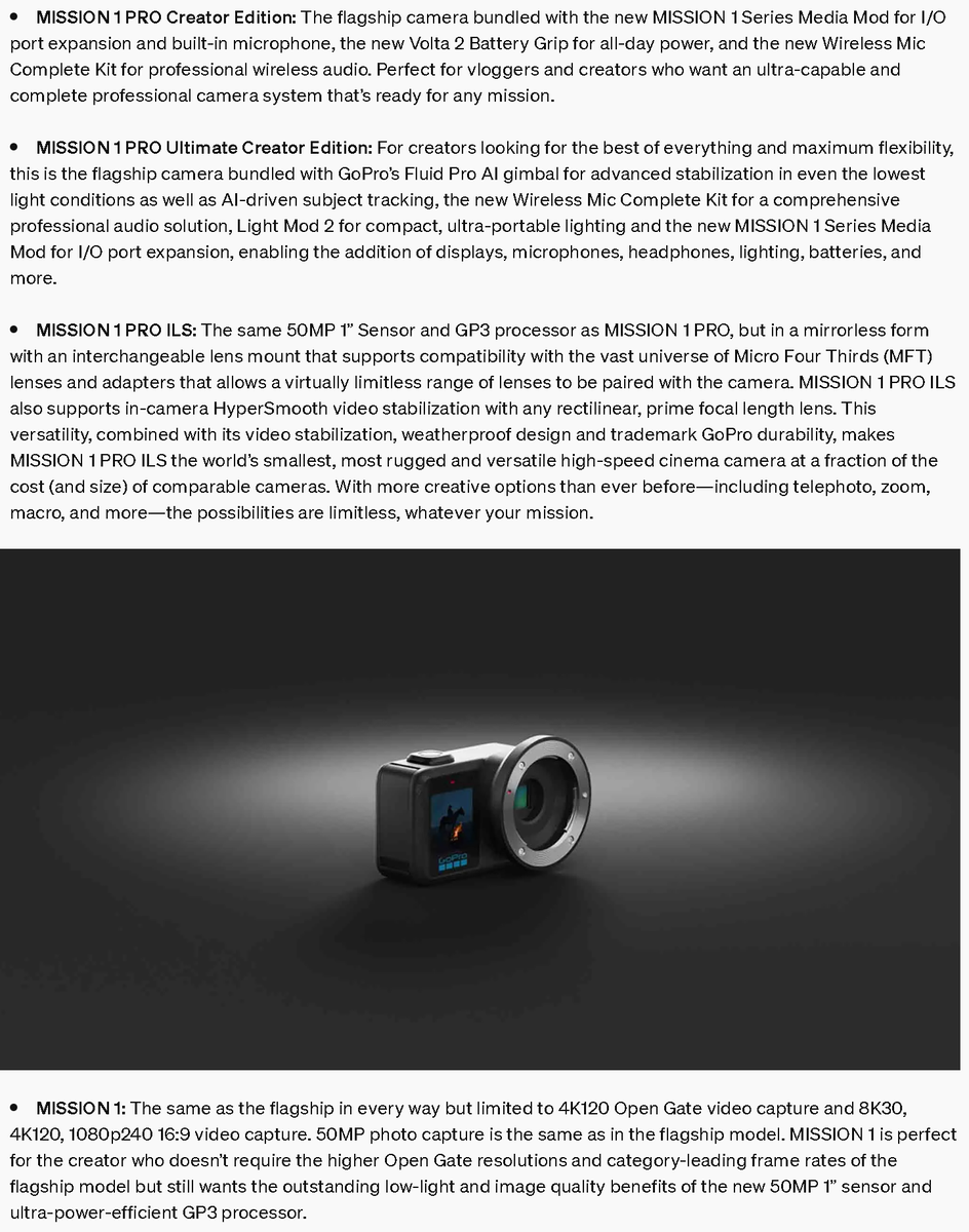D2Help's tweet image. #GoPro Mission 1 Séries - GoPro Wireless Micro 
#GoProMission1 #GoProMission1Series