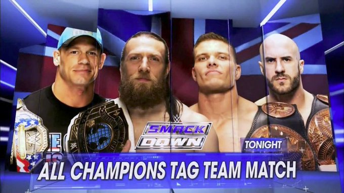 wrestle_hist's tweet photo. 4/14/2015
John Cena & Daniel Bryan defeated Tyson Kidd & Cesaro on SmackDown from the O2 Arena in London, England.
#WWE #SmackDown #JohnCena #DanielBryan #BryanDanielson #TysonKidd #Cesaro #ClaudioCastagnoli https://t.co/6oBfv5vdQp