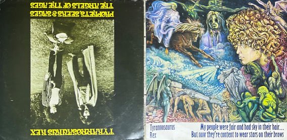 GlamRockMarc's tweet photo. 🎼 Prophets, Seers & Sages / My People Were Fair  🦖Tyrannosaurus Rex
A landmark double‑LP reissue bringing together the first two Tyrannosaurus Rex albums at the height of Bolan’s early‑’70s resurgence, re‑presented for a new audience under Fly Records’ Doubleback Series.

Released April 14, 1972  in the UK as part of Fly’s Doubleback Series, this issue paired the duo’s 1968 albums into a single package (TOOFA 3/4). The release entered the UK charts strongly, reflecting renewed interest in Bolan’s early work during the peak of T. Rex’s fame

The Doubleback edition entered the UK charts on 29 April 1972, climbing to No. 1 and remaining on the chart for 12 weeks, demonstrating the enduring appeal of Bolan’s early work during the height of T. Rexmania.