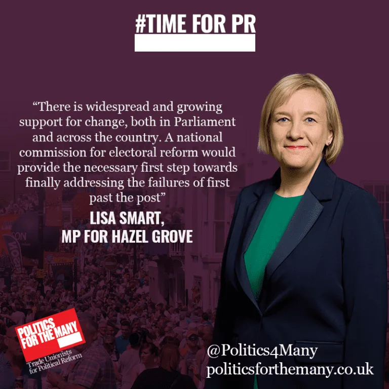 Politics4Many's tweet photo. It's time to clean up our politics and get a voting system where everyone's vote counts equally. The will of the people must be reflected in every UK Parliament seat. Only then might people start believing in politics and start voting again. #TimeForPR https://t.co/ID0HYMUjRH