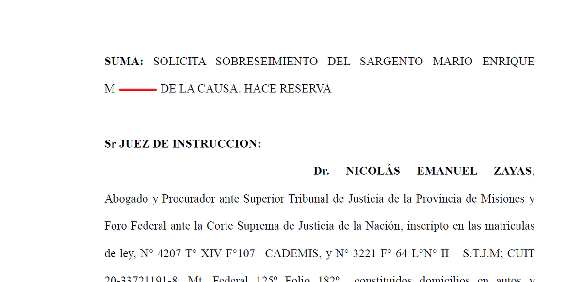 nico_zayas23's tweet image. En Causa de #Grooming Garupá presentamos el pedido de Sobreseimiento y Levantamiento de Medidas de nuestro defendido, Sgto Mario E. M. al considerar que hay inexistencia de delitos y pruebas en su contra por lo que la instrucción penal debe terminar inmediantamente
SeráJusticia