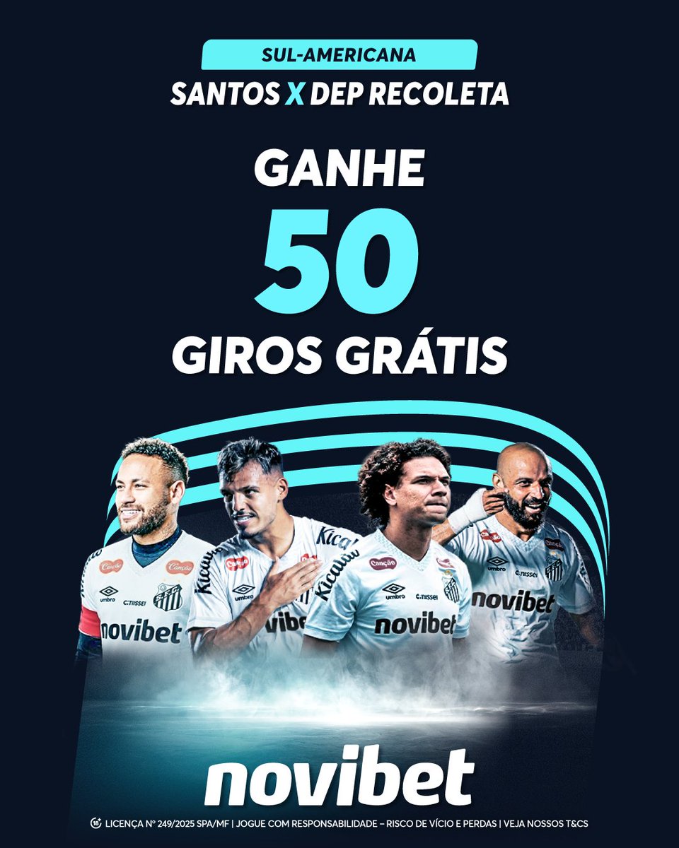 ⚽Se o SANTOS joga e Novibet vai junto para apoiar🤍. E você torcedor fica com a melhor parte disso, GANHE 50 GIROS GRÁTIS com a SEGUNDA CHANCE!! Jogue tranquilo!🤩

🔗O link para os jogos estão na bio👆
#Bet #Novibet #Futebol #SantosFC #114Anos #Sula