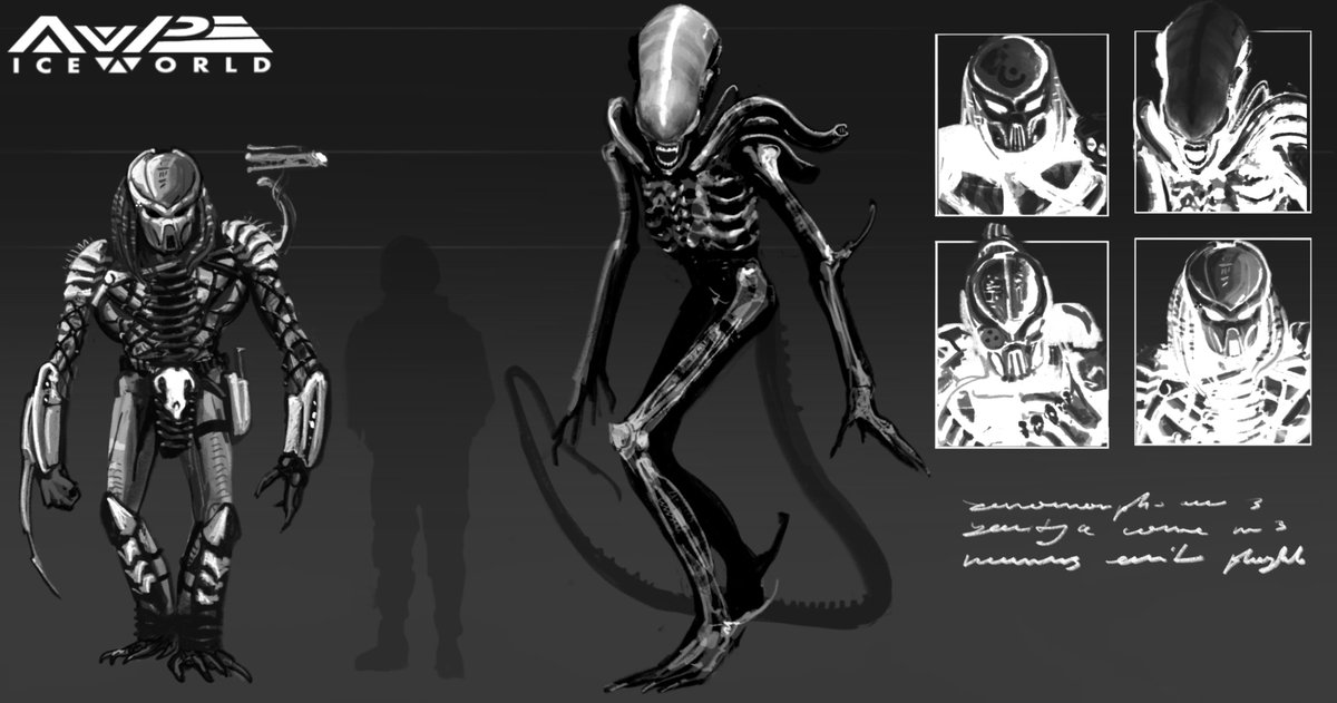 kyrazhuravel's tweet photo. The cast of monsters. One Xeno, 3 Preds. #alienvspredator https://t.co/ct5JlQmNHT