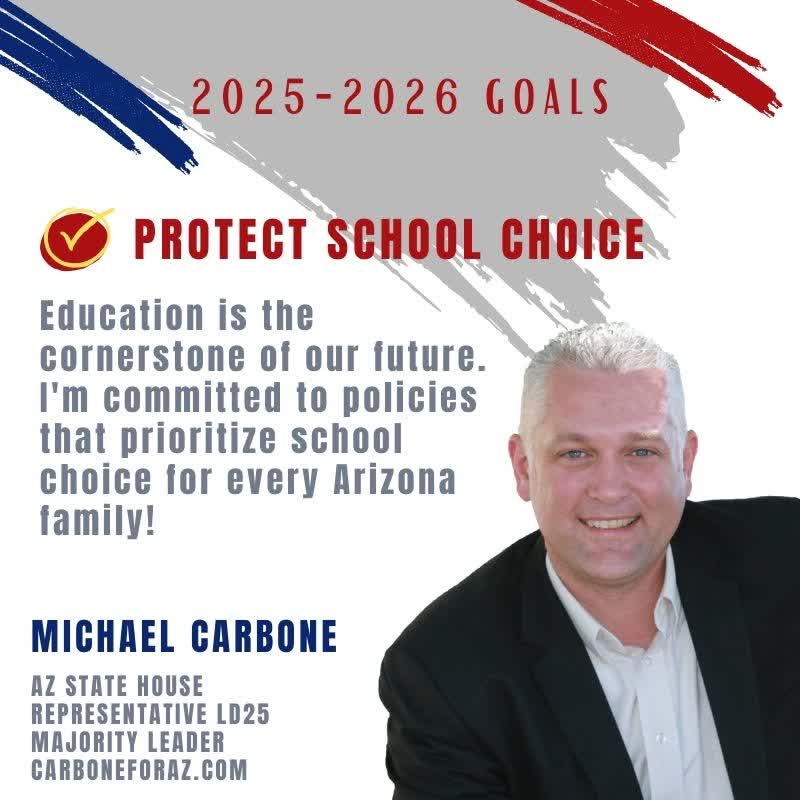MichaelCarbone's tweet photo. Let's ensure a bright future for our children. School choice can provide fams with the best educational opportunities tailored to their child's needs. https://t.co/fTjylFqanW #LD25 #AZstatehouse #majorityleader #repcarbone #carboneforAZ #FutureForOurChildren #SchoolChoice https://t.co/SR9WQRHc5e