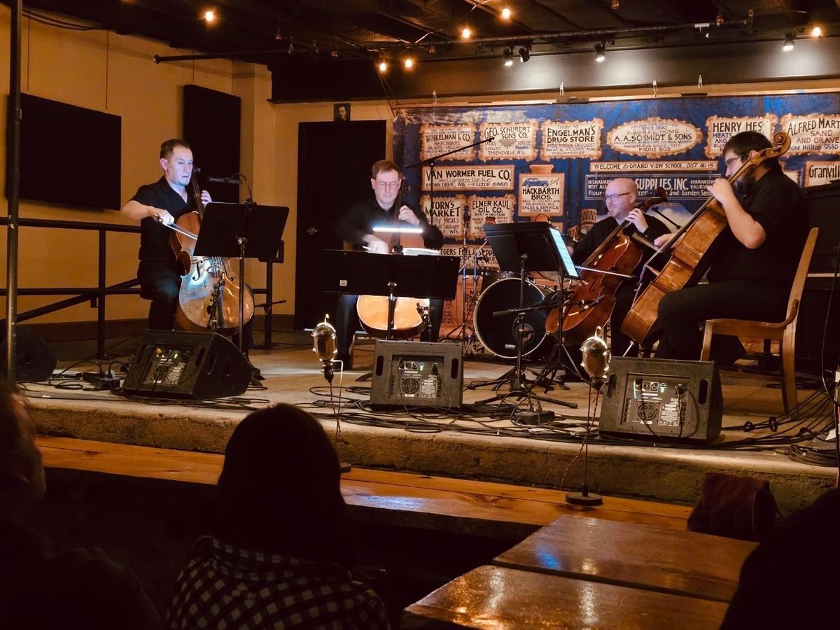 CelloDrWhitcomb's tweet image. We had a wonderful time performing last weekend! Benjamin Whitcomb, Charlie Rasmussen, David Caplan, and Peter J Thomas joined together for Cello Madness at the Anodyne Coffee Roasting Co.! #Cello #Cellist #CelloMasterpieces #MusicalPerformance
