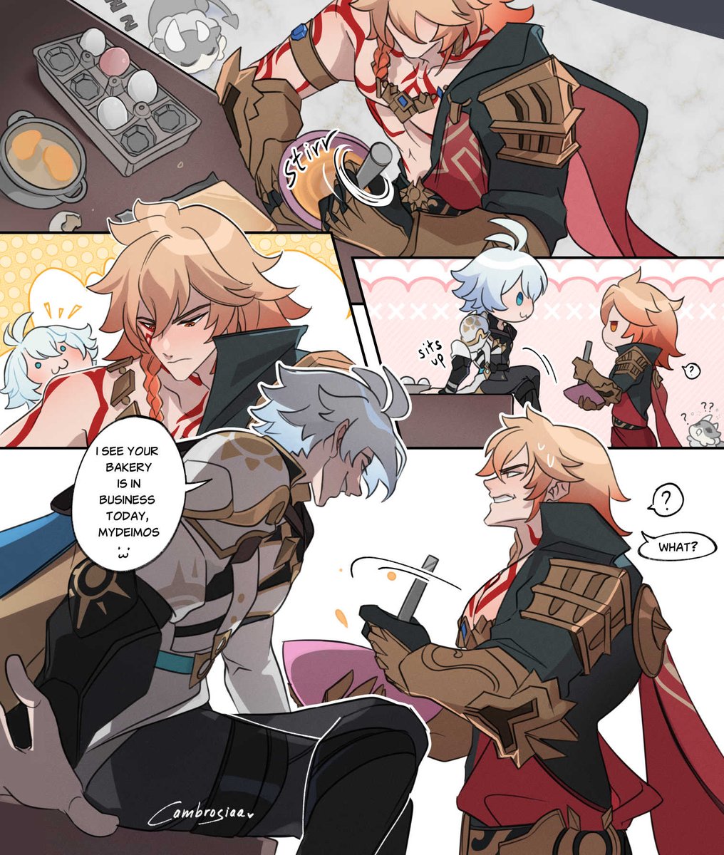 Cambrosiaa's tweet image. [1/2] Just a lil tom foolery 😽 #phaidei