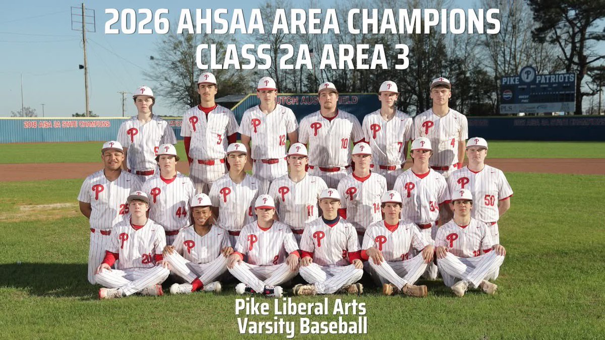 BaseballPike's tweet photo. Area Champions! 🏆⚾
With a 10-0 victory over Zion Chapel last night, our boys have been crowned Class 2A Area 3 Champions for the fourth consecutive year! We are so proud of their hard work, dedication, and determination. Congratulations, boys! #HTR🪢🤟 https://t.co/gxqnCfku8v